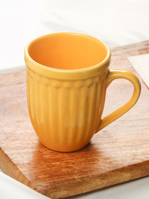 

Bigsmall Yellow Textured Ceramic Cup