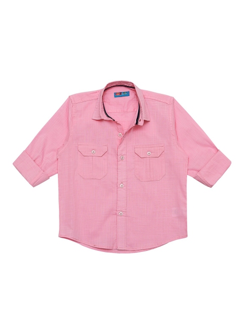 

Kid Studio Boys Pink Smart Opaque Casual Shirt