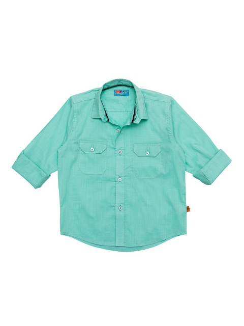 

Kid Studio Boys Sea Green Smart Opaque Casual Shirt