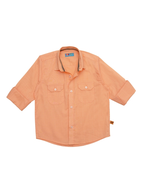 

Kid Studio Boys Orange Smart Opaque Casual Shirt