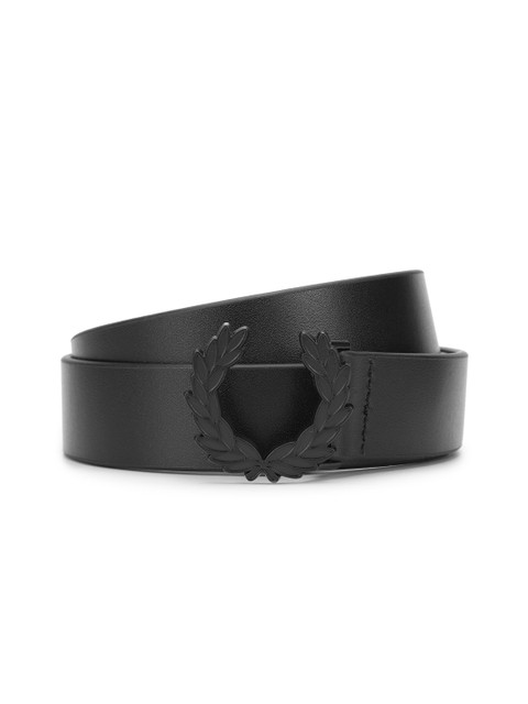 

Fred Perry Men Black Logo Buckle Leather Belt