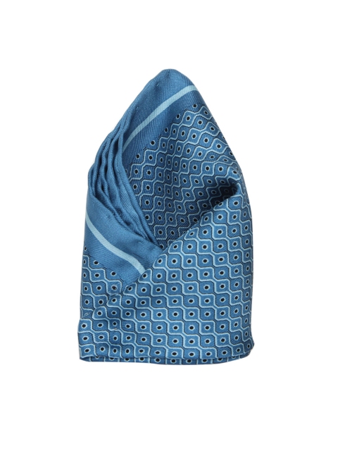 

Louis Philippe Men Blue Printed Silk Pocket Square