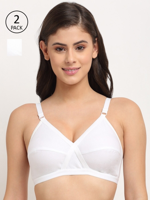 

Friskers Pack Of 2 White Everyday Bra Lightly Padded O-312-02-317-02-30
