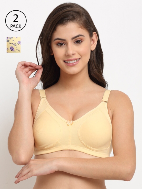 

Friskers Yellow & Violet Push-Up Bra Lightly Padded Pack of 2