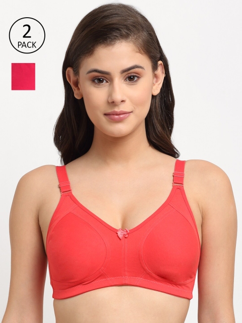 

Friskers Pack of 2 Orange & Pink Lightly Padded Balconette Bra-O-312-15-317-10-30