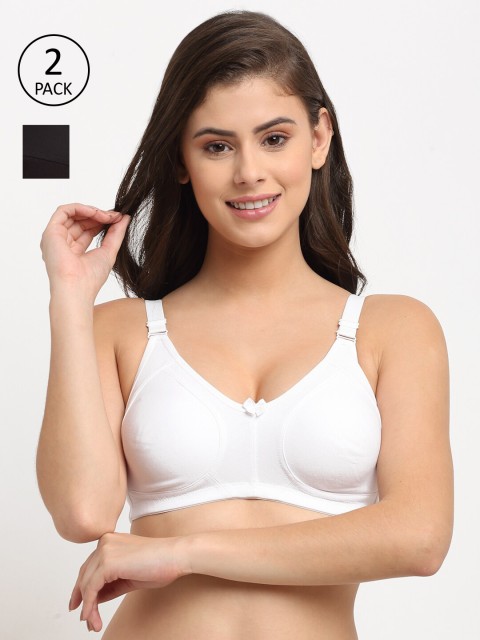 

Friskers Pack Of 2 Black & White Balconette Bra Lightly Padded O-312-01-317-02-30