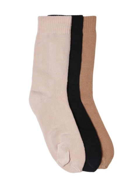 

DressBerry Women Set of 3 Above Ankle-Length Tabi Socks, Beige