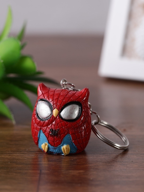 

OddCroft Red & Blue Superhero Owlet Spiderman Keychain