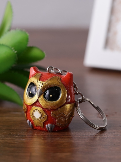 

OddCroft Orange & Black Textured Owlet Ironman Key Chain