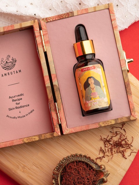 

AMRUTAM Unisex Kumkumadi Sustainable Oilwith Ayurvedic Recipe for Skin Radiance 12ml, Transparent