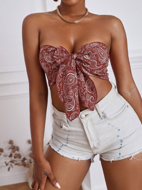 

GRACE & JACK Brown Tube Top