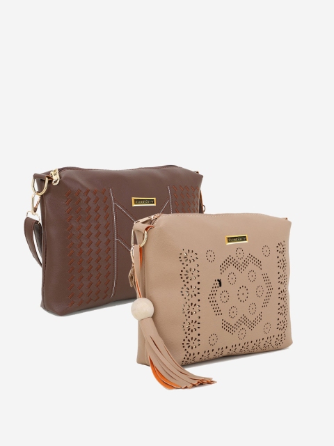 

Stropcarry Brown Set of 2 Structured Sling Bags