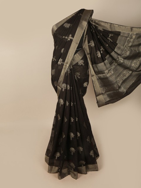 

Pothys Women Black Jute Silk Saree