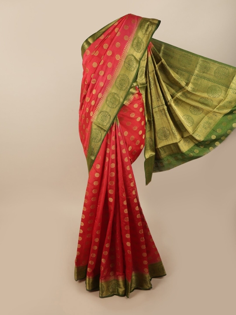 

Pothys Women Red Woven Jute Silk Saree
