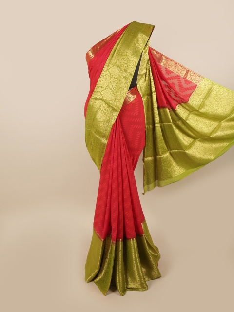 

Pothys Red & Green Woven Design Zari Art Silk Saree