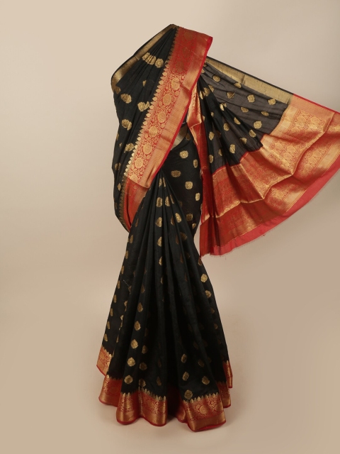 

Pothys Black & Gold Woven Design Zari Saree