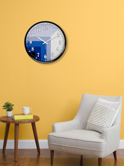

999Store Grey & Blue Printed Vintage Wall Clock