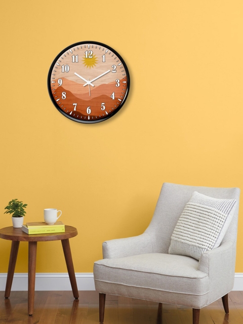 

999Store Brown & Black Printed Vintage Wall Clock