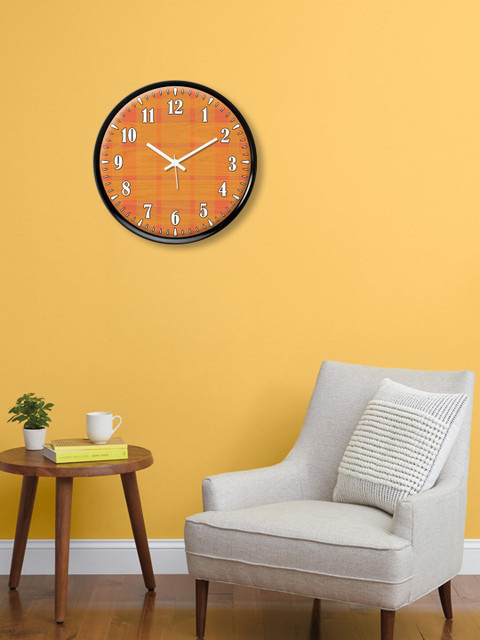 

999Store Red & White Printed Contemporary Wall Clock
