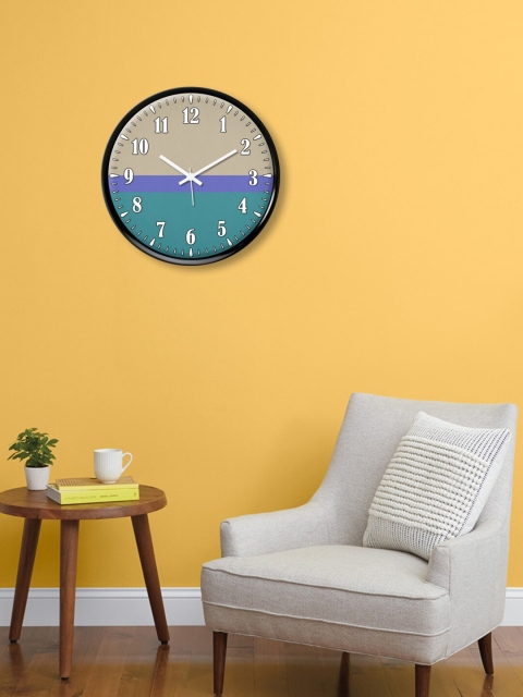 

999Store Grey & Purple Colourblocked Contemporary Wall Clock