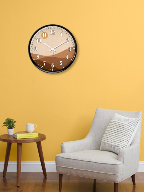 

999Store Brown Printed Traditional 30 cm Analogue Wall Clock