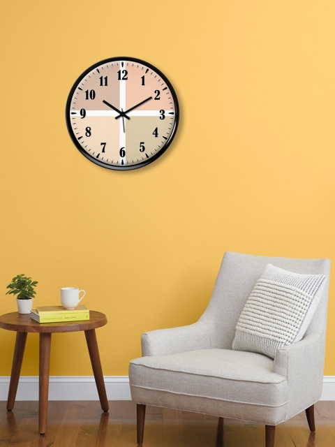 

999Store Pink & White Printed Traditional Wall Clock