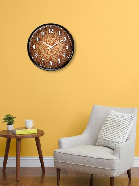 

999Store Brown & White Printed Vintage Wall Clock