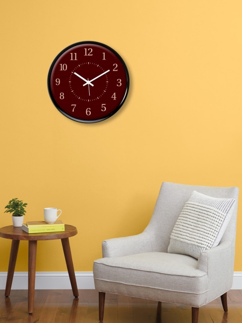 

999Store Red & Black Printed Contemporary Wall Clock