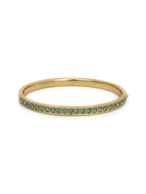 

Ted Baker Women Gold-Toned & Green Crystals Bangle-Style Bracelet