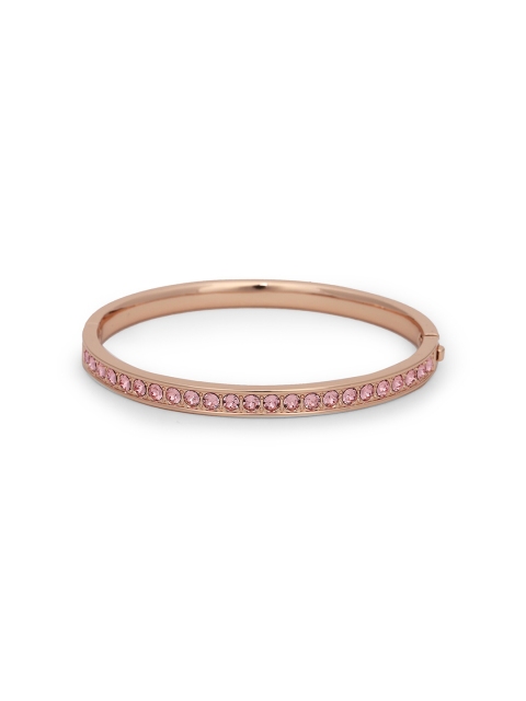 

Ted Baker Women Pink & Rose Gold Crystals Bangle-Style Bracelet