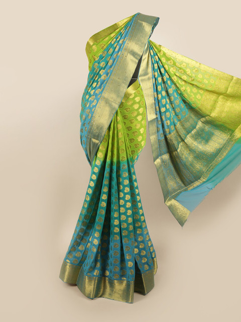 

Pothys Women Blue Woven Georgette Saree