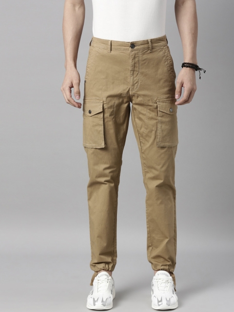 

Breakbounce Men Khaki Urban Slim Fit Cargos Trousers
