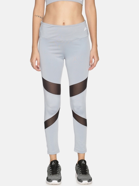 

AESTHETIC NATION Woman Oppress Mesh Leggings, Grey