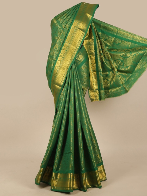 

Pothys Green & Gold-Coloured Ethnic Motifs Zari Art Silk Saree
