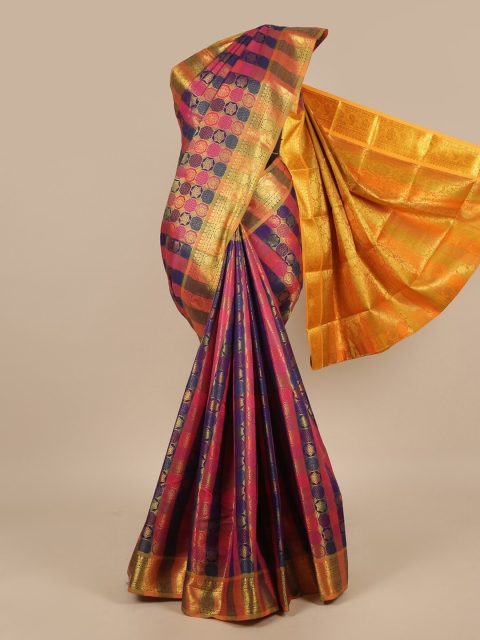 

Pothys Pink & Purple Woven Design Zari Art Silk Saree