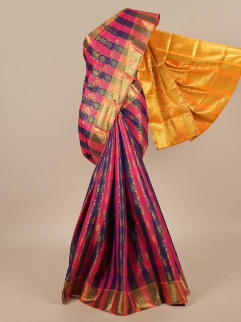 

Pothys Blue & Pink Woven Design Zari Art Silk Saree