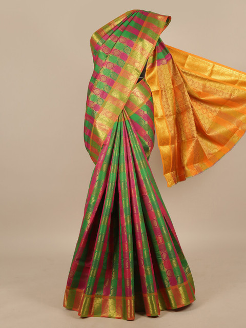 

Pothys Women Multi Woven Art Silk Saree, Pink