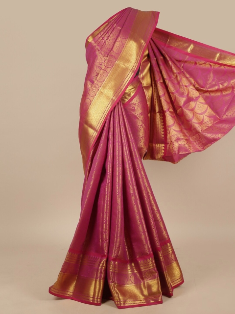 

Pothys Magenta & Gold-Coloured Ethnic Motifs Zari Art Silk Saree