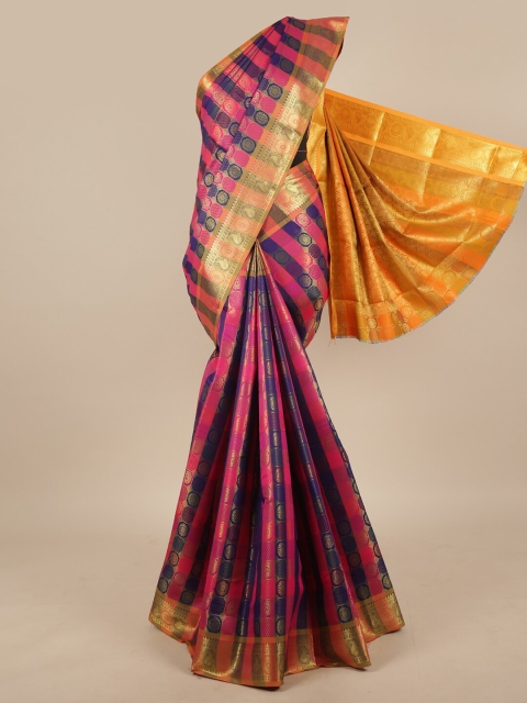 

Pothys Blue & Pink Woven Design Zari Art Silk Saree