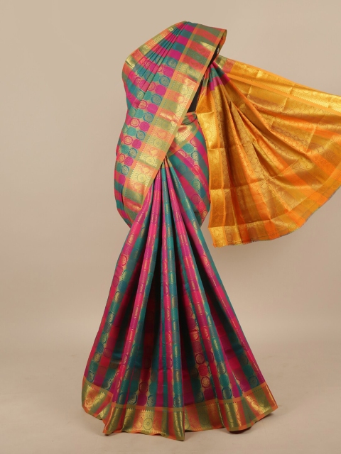 

Pothys Blue & Pink Woven Design Zari Art Silk Saree