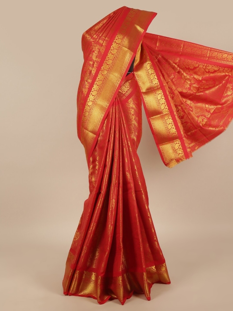 

Pothys Women Red Woven Art Silk Saree