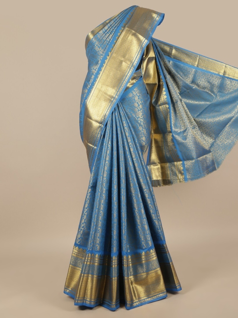 

Pothys Blue & Gold Ethnic Motifs Zari Art Silk Saree