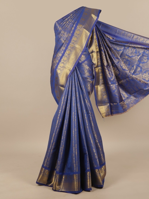 

Pothys Blue & Gold-Toned Woven Design Art Silk Saree