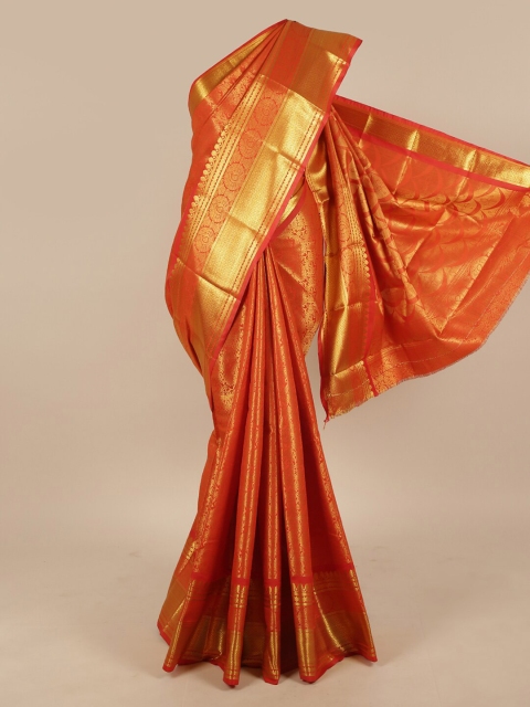 

Pothys Women Rust Woven Art Silk Saree