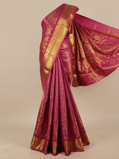 

Pothys Women Magenta Woven Art Silk Saree