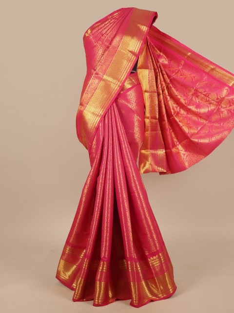 

Pothys Women Pink Woven Art Silk Saree
