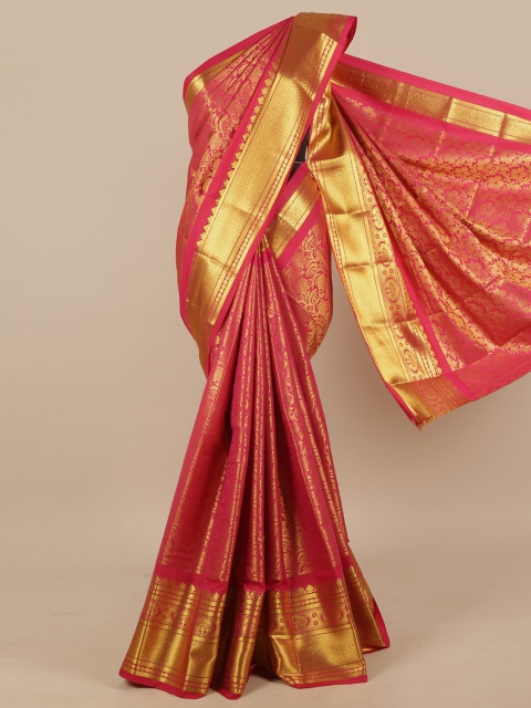 

Pothys Pink & Gold Ethnic Motifs Art Silk Saree