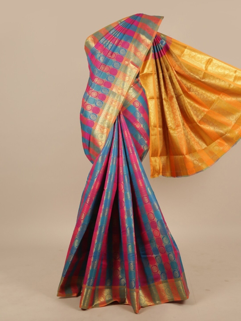 

Pothys Blue & Pink Woven Design Zari Art Silk Saree