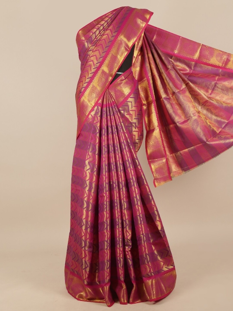 

Pothys Magenta & Violet WovenDesign Art Silk Saree