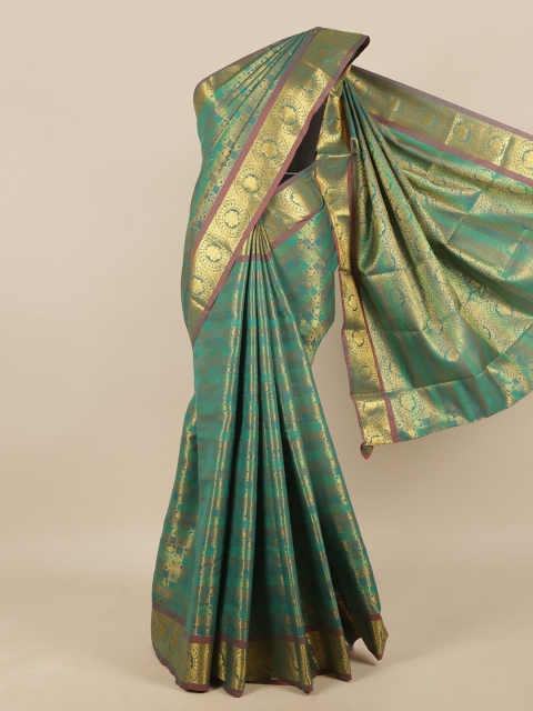 

Pothys Green & Purple Woven Design Zari Art Silk Saree